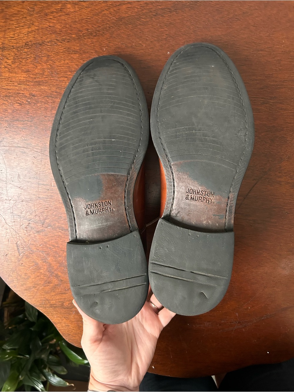 Johnston & Murphy Men’s 11M Brown Leather Derby Dress Shoes Made in India - Picture 8 of 10